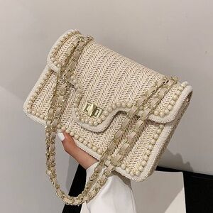 Woven Straw Summer Purse